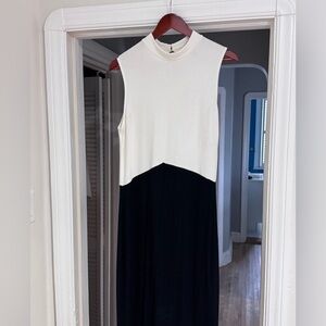 ✨ Long Tall Sally Black & Ivory Colorblock Maxi Dress — Effortless Elegance ✨